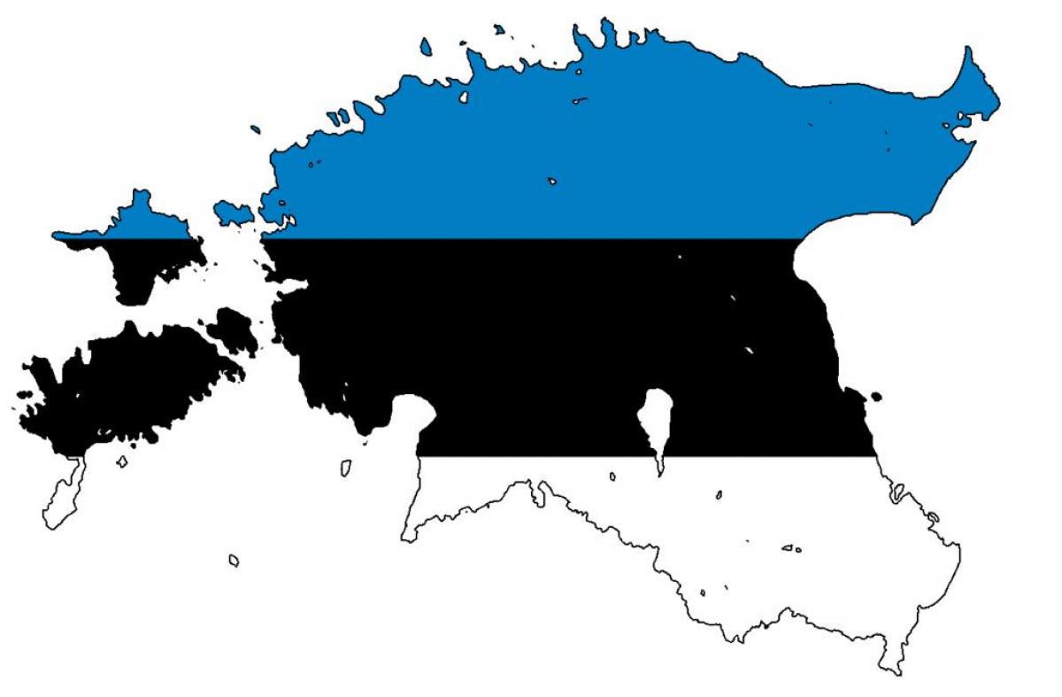 kart over Estland flagg