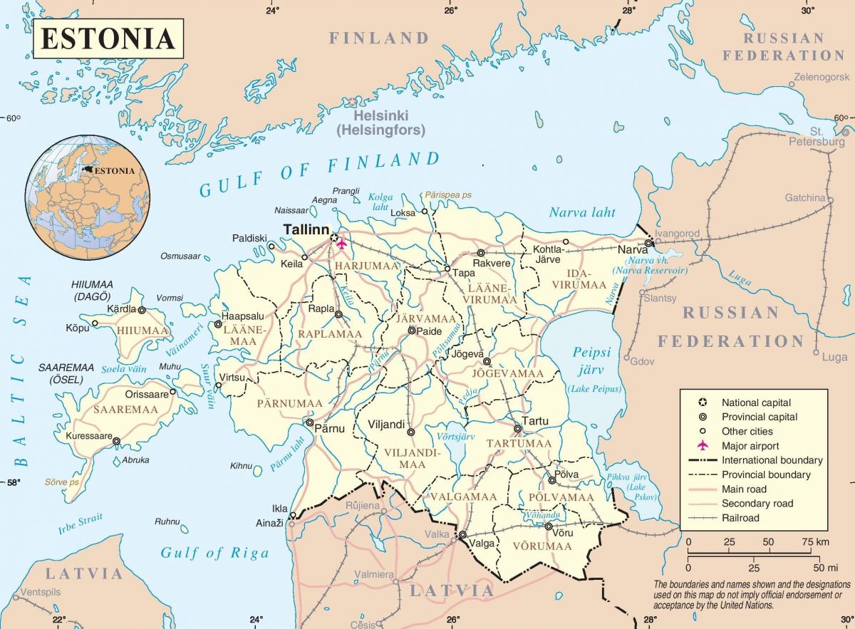 Estland i kart