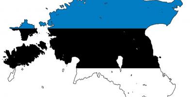 Kart over Estland flagg