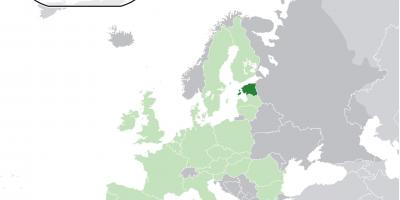 Estland på kartet over europa